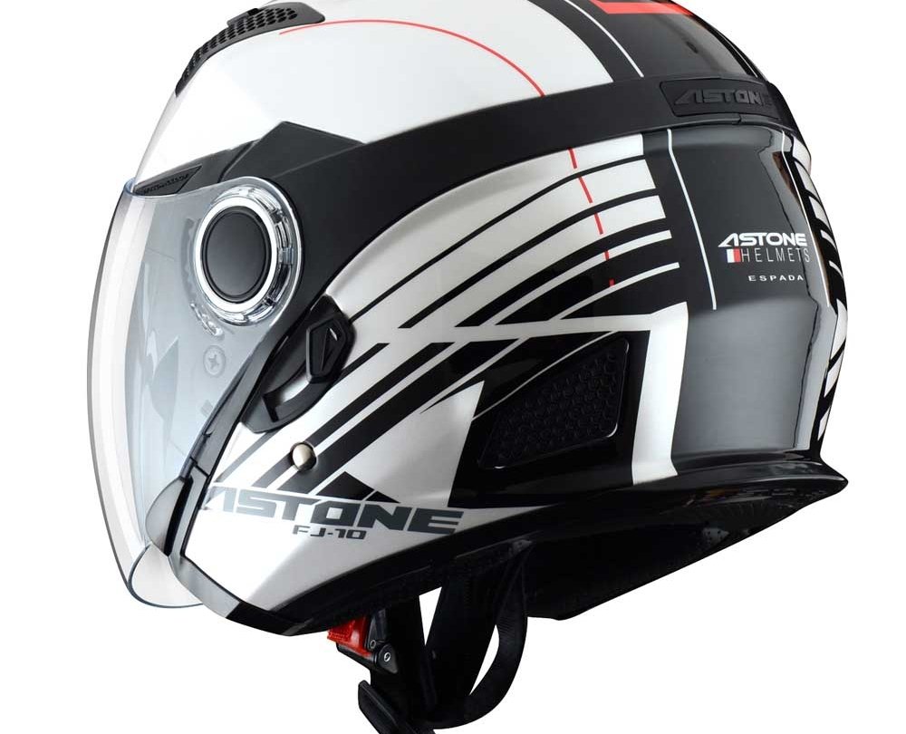 CASQUE ASTONE FJ10 FIBER GRAPHIC COLOR ESPADA BLACK/WHITE
