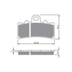 PLAQUETTE PROBRAKE SEMI METAL 305
