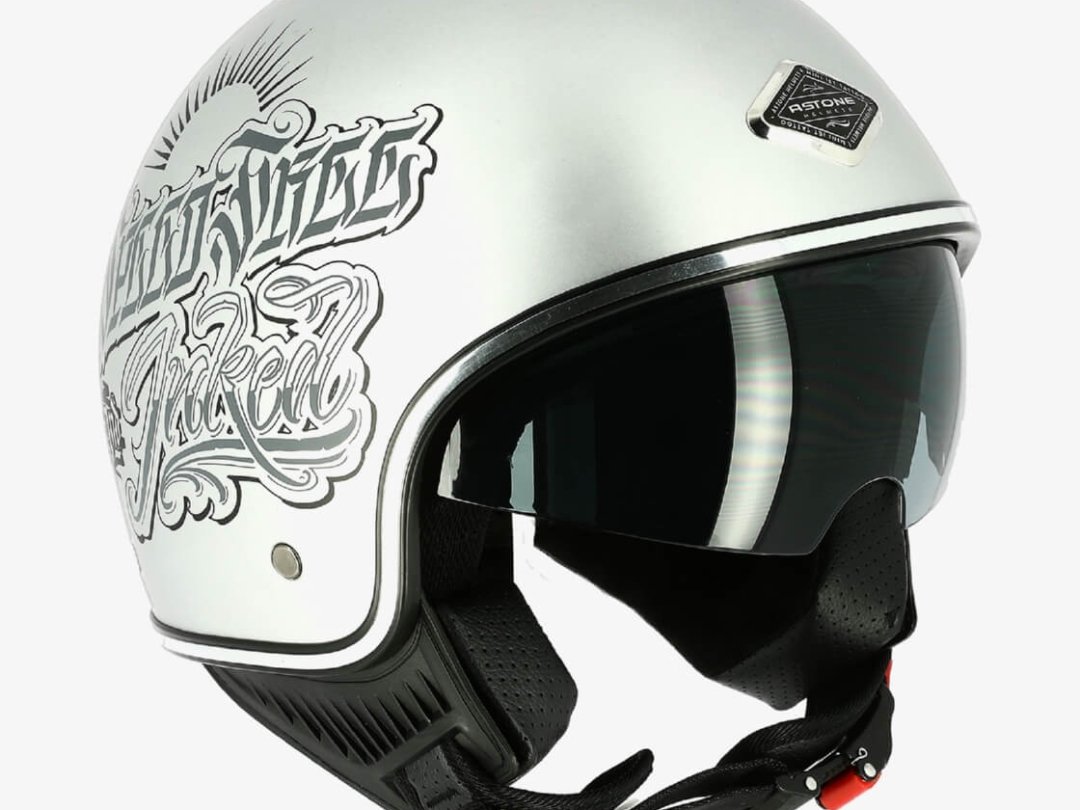 CASQUE ASTONE MINIJET 66 DIRTY THRILLS SILVER MAT