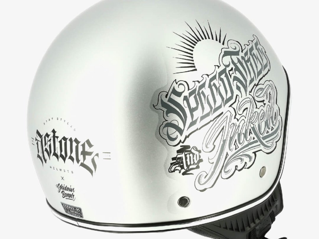 CASQUE ASTONE MINIJET 66 DIRTY THRILLS SILVER MAT