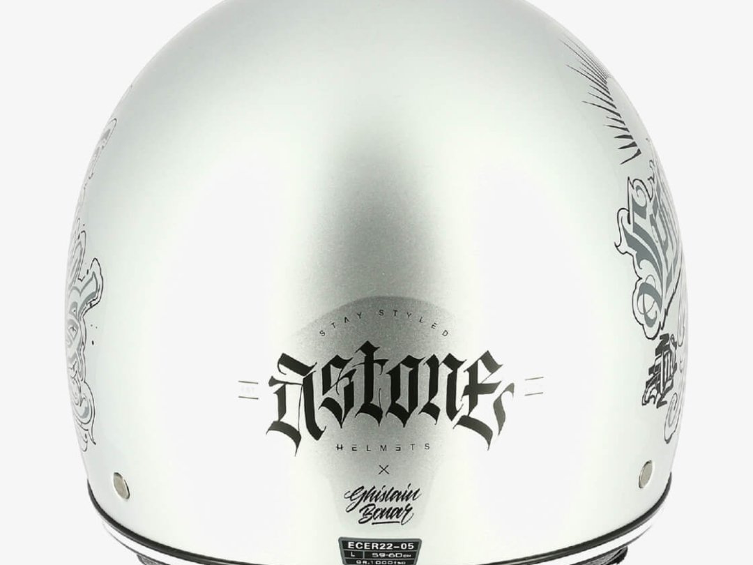 CASQUE ASTONE MINIJET 66 DIRTY THRILLS SILVER MAT