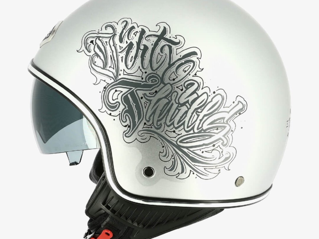 CASQUE ASTONE MINIJET 66 DIRTY THRILLS SILVER MAT