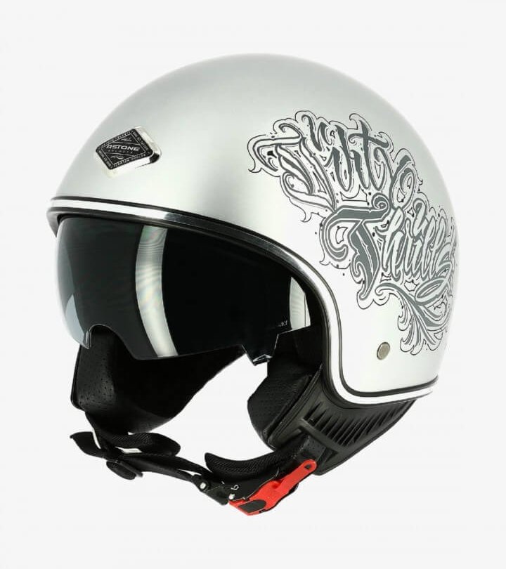 CASQUE ASTONE MINIJET 66 DIRTY THRILLS SILVER MAT
