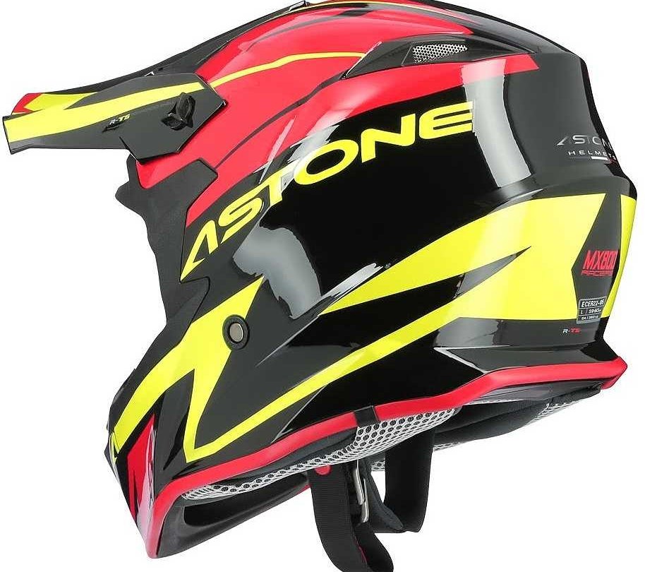 CASQUE ASTONE CROSS MX800 RACERS ROUGE/FLUO