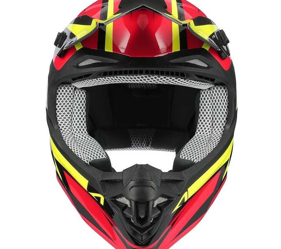 CASQUE ASTONE CROSS MX800 RACERS ROUGE/FLUO