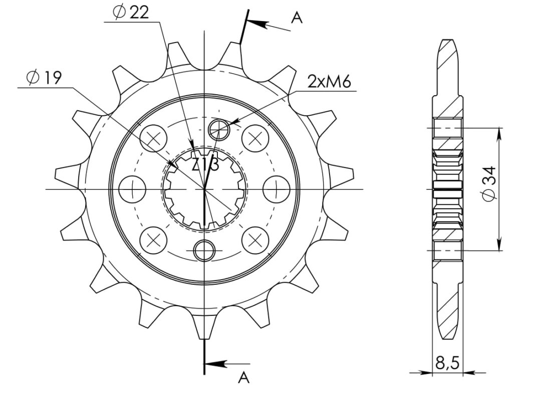 PIGNON SUPERSPROX CST-1403:15 DENTS