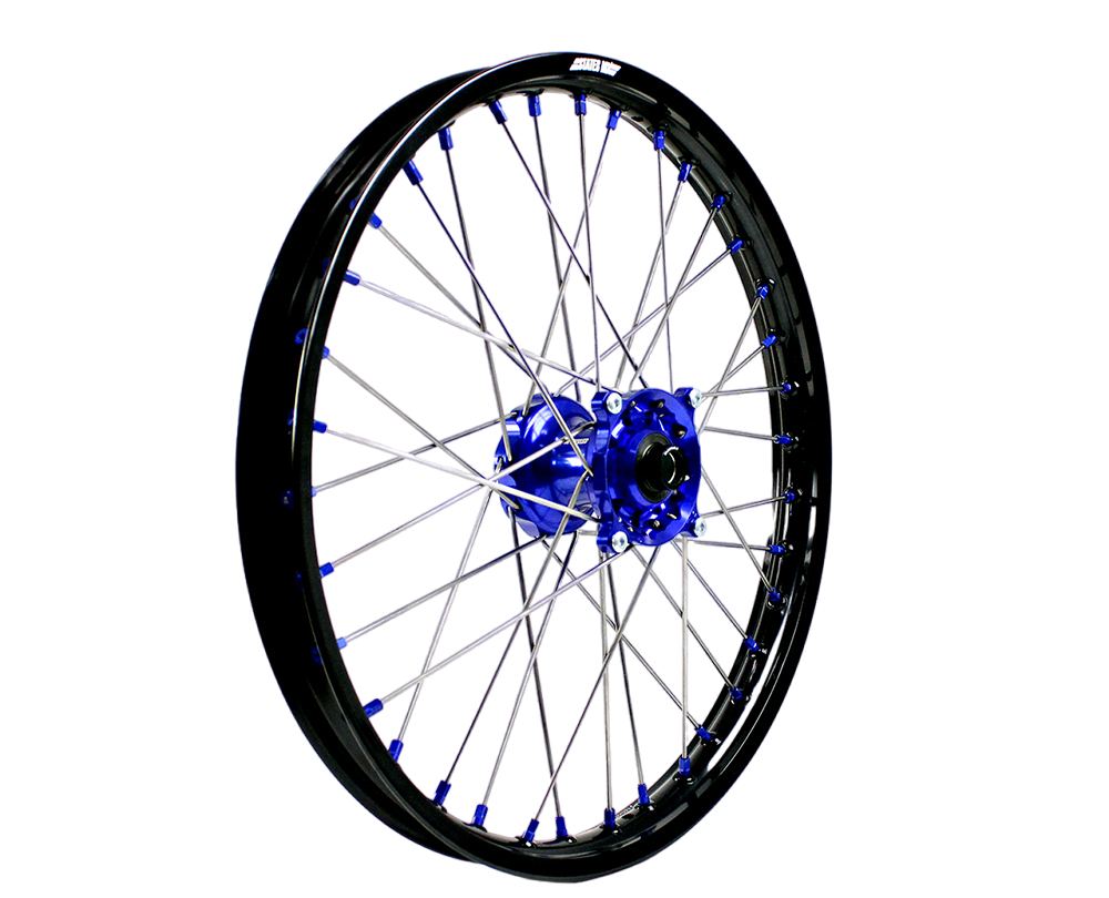 JANTE AVANT COMPLETE 21 POUCES BLEU NOIR YAMAHA YZF WRF  250 450 12-18