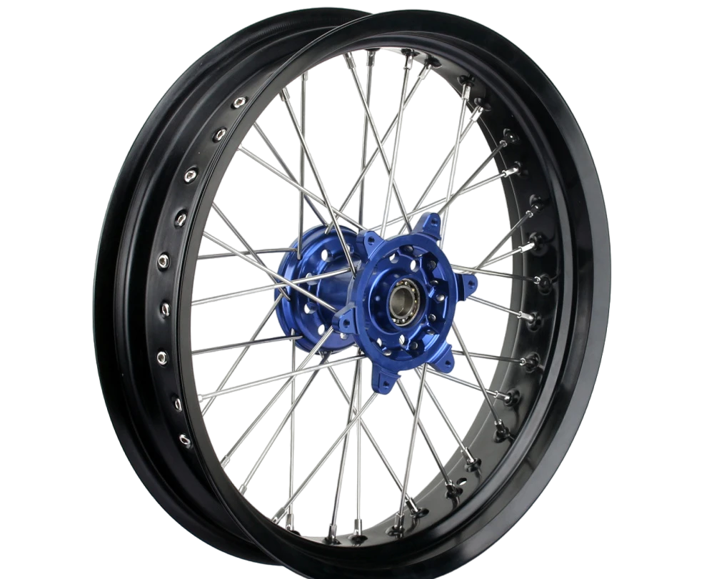 JANTE ARRIERE COMPLETE 19 POUCES BLEU NOIR YAMAHA WRF YZ 250 450 FX 16-22