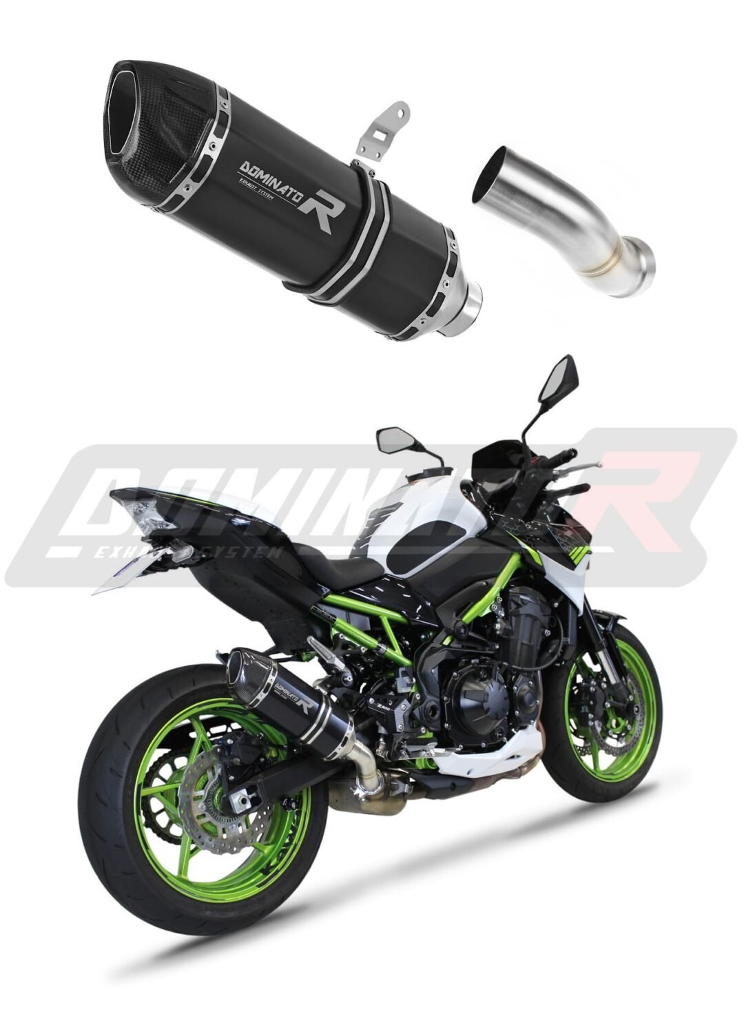 KAWASAKI-Z-900-2020—2022–motorcycle-Exhaust-Muffler-Auspuff-Sportauspuff-Silencer-Echappement-Silencieux-Scarico-Scarichi-Escape-Wydech-Tlumik-HP1-BLACK–Dominator-Exhaust-System-x