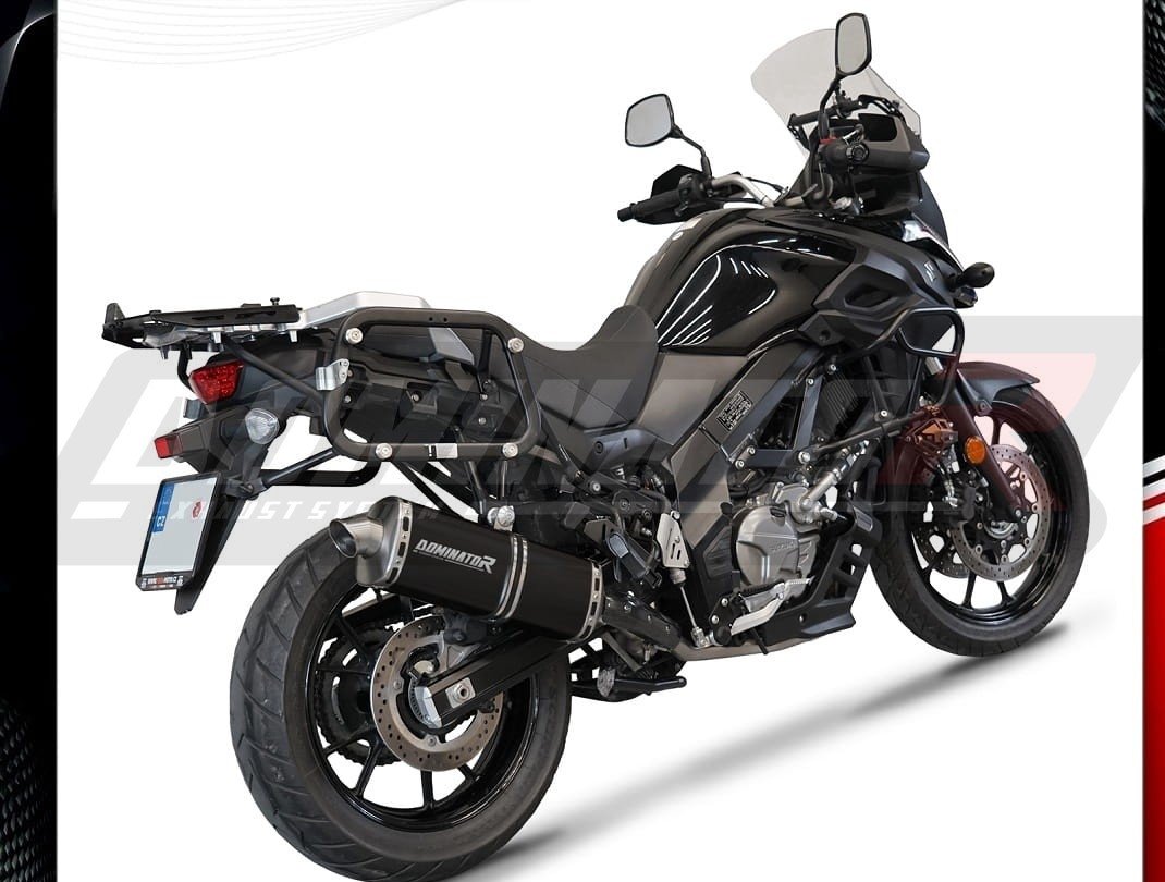 Pot d’echappement Suzuki DL 650 V-Strom 2017-2024 HP1 NOIR 35cm 48mm + dB killer medium