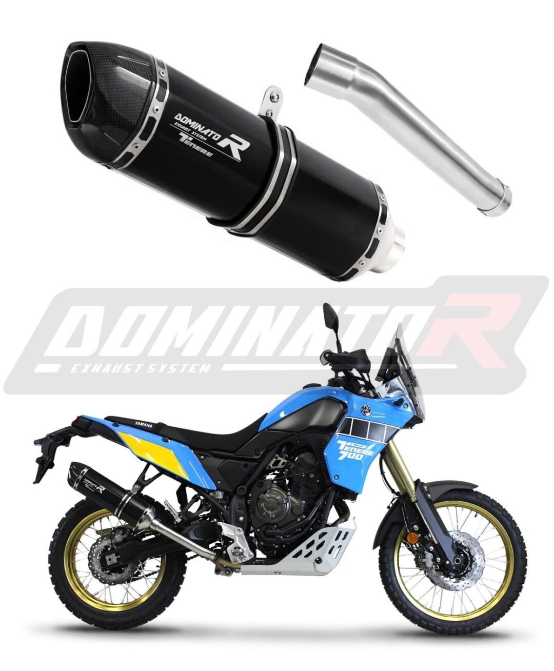 Yamaha-Tenere-700-2021—2022-EXHAUST-Muffler-Auspuff-Sportauspuff-Silencer-Echappement-Silencieux-Scarico-Scarichi-Escape-Wydech-Tlumik-HP1-BLACK-DOMINATOR-x