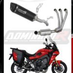 Yamaha-Tracer-9–GT-2021—2022-EXHAUST-Collector-Manifold-Full-System-EX-Muffler-Auspuff-Sportauspuff-Silencer-Echappement-Silencieux-Scarico-Scarichi-Escape-Wydech-Tlumik-HP6-BLACK-Dominator-Exhaust-System