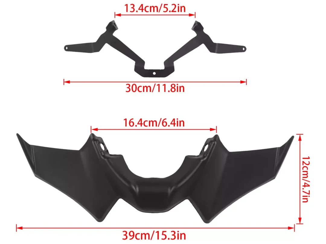 AILERON BEQUE AVANT AERO-TECH MT07 V3 2021-2023 NOIR