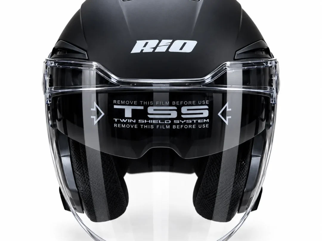 CASQUE JET RIO RCR NOIR MATT