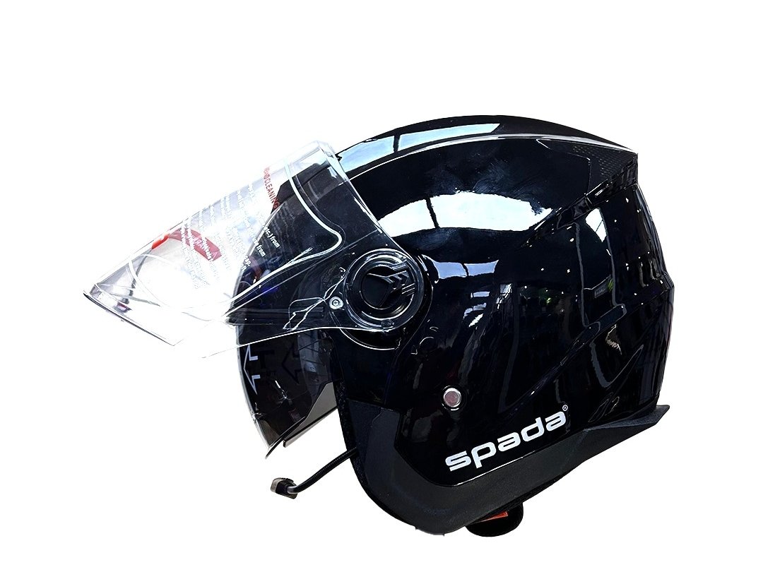 CASQUE SPADA TITAN NOIR BRILLANT  + BLEUTOOTH GRATUIT