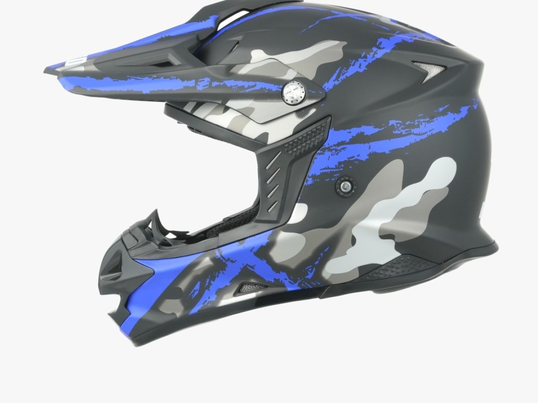 CASQUE RIO XCROSS CAMO BLEU MATT