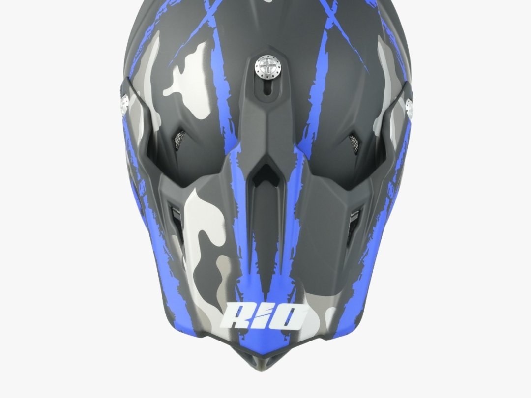 CASQUE RIO XCROSS CAMO BLEU MATT