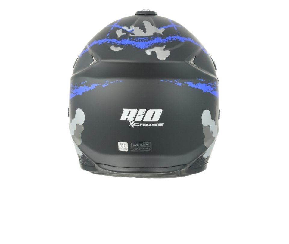 CASQUE RIO XCROSS CAMO BLEU MATT
