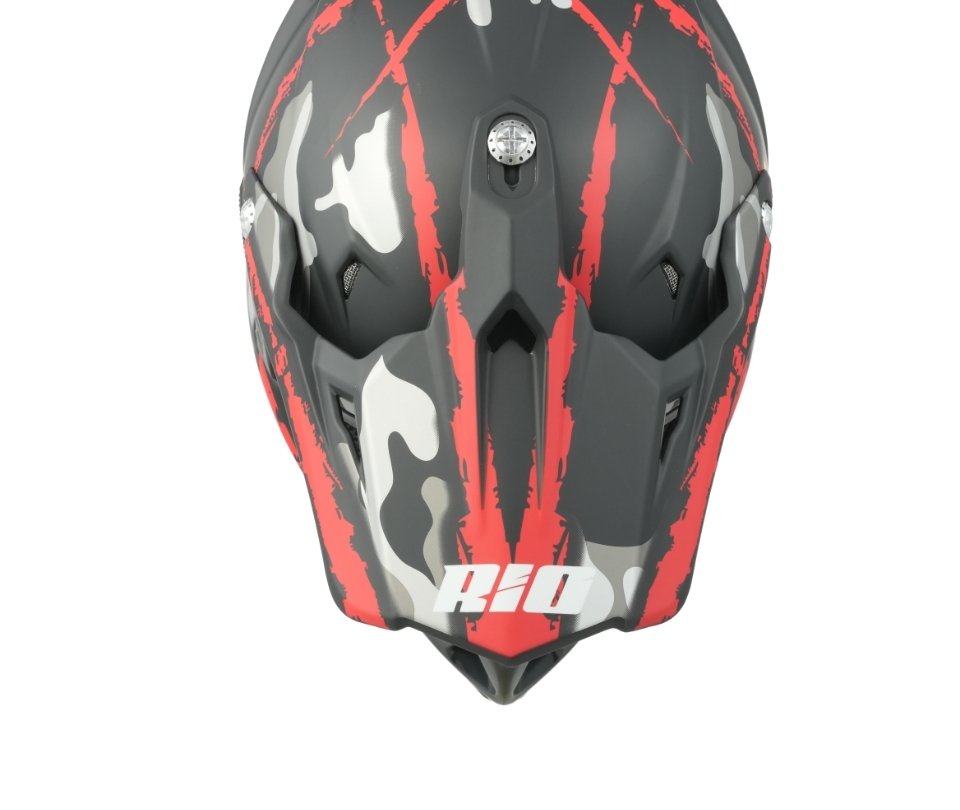 CASQUE RIO XCROSS CAMO ROUGE MATT