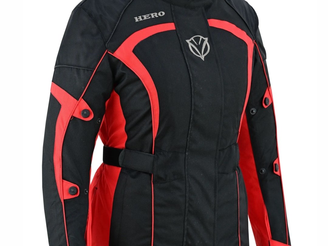 JACKET FEMME HERO HR-1005 NOIR/ROUGE