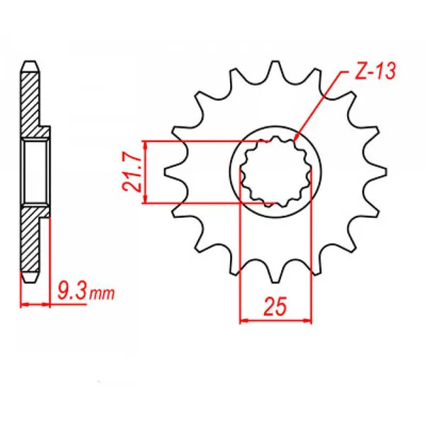 PIGNON MTX COMPATIBLE CST-1537:17