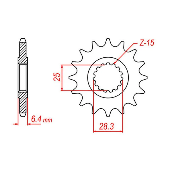 PIGNON MOTO MTX COMPATIBLE CST-1591:16