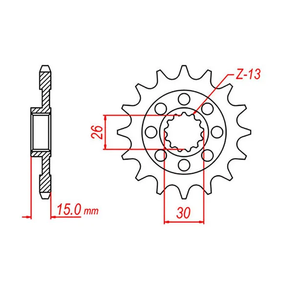 PIGNON MTX COMPATIBLE CST-404:17