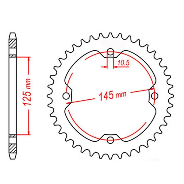 COURONNE MOTO MTX COMPATIBLE RFE-1857:38