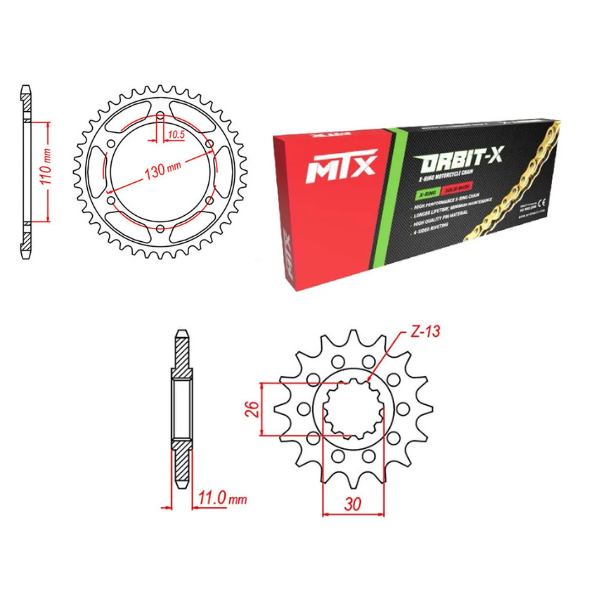 KIT CHAINE MTX YAMAHA TENERE 700