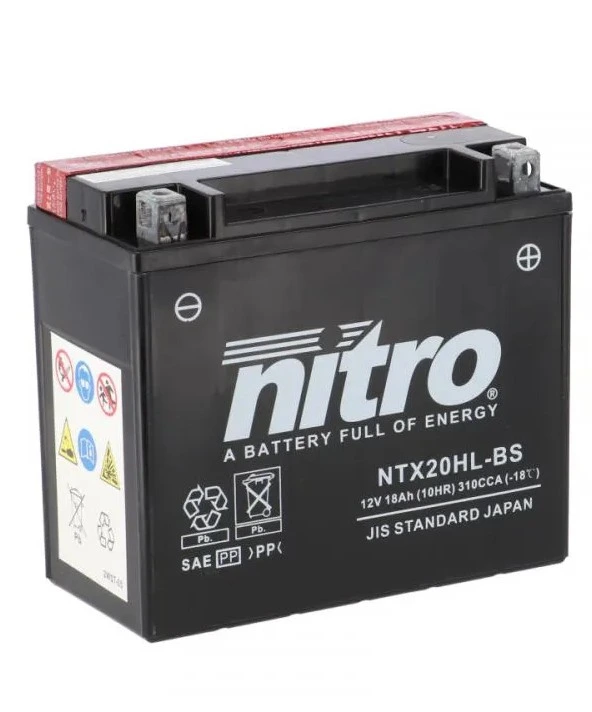 NITRO NTX20CH-BS AGM open with acid pack HP
