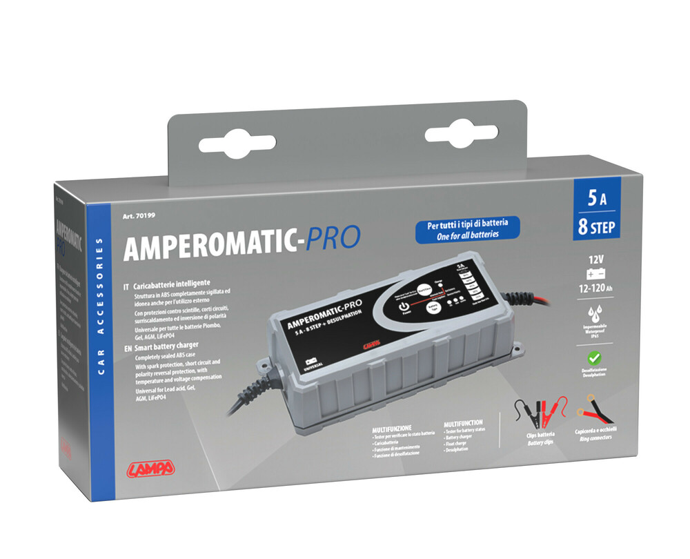 Chargeur de batterie intelligent, 12V – 5A – Amperomatic Pro