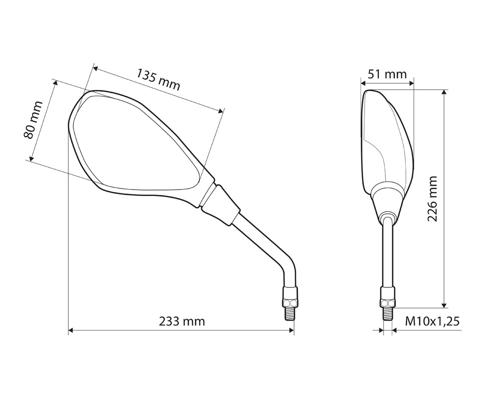 Rétroviseurs Moto Universels Lampa DIKE