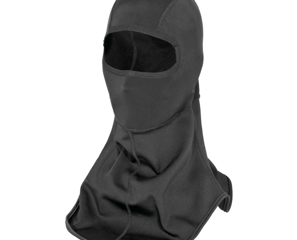 Cagoule en tissu technique avec proège-cou