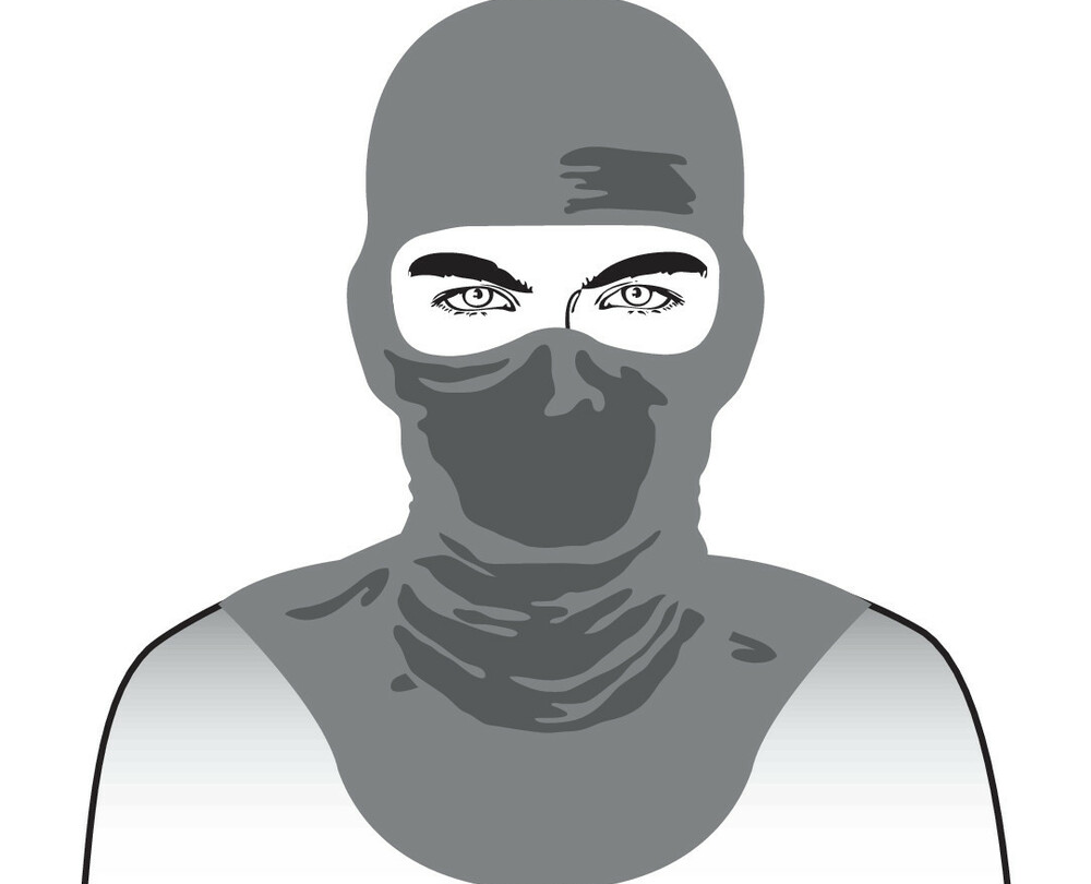 Cagoule en tissu technique avec proège-cou