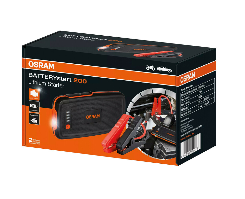 Booster de Démarrage Lithium OSRAM BATTERYstart 200